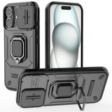 EIDERWOOD iPhone 16 Håndværker Bagside Cover m. Magnetisk Kickstand & Cam Slider - Sort