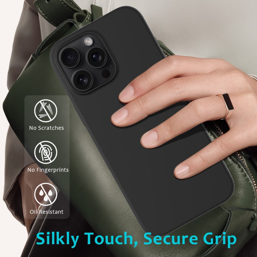 EIDERWOOD iPhone 16 Pro Max Silikone Cover - Foret Inderside - Sort