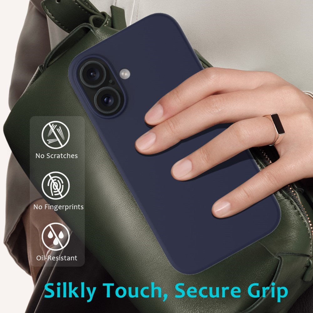 EIDERWOOD iPhone 16 Plus Silikone Cover - Foret Inderside - Mørkeblå