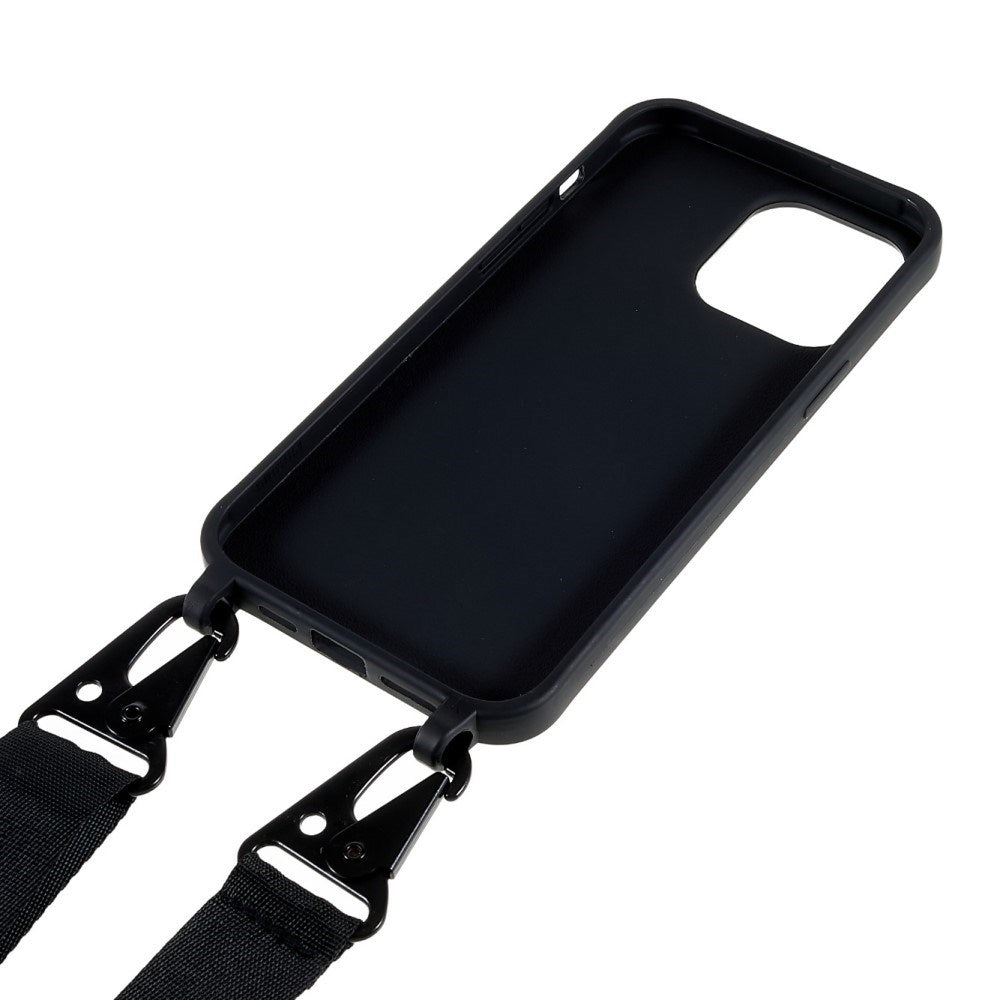 iPhone 16 Pro EIDERWOOD Fleksibelt Plastik Bagside Cover m. Strop - Sort