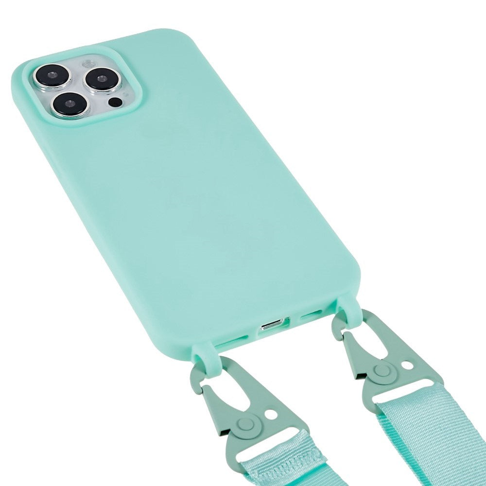 iPhone 16 Pro EIDERWOOD Fleksibelt Plastik Bagside Cover m. Strop - Mint Grøn