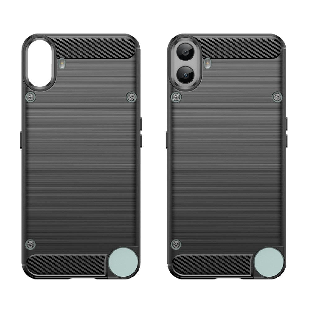 Nothing CMF Phone 1 - EIDERWOOD Brushed Carbon Fiber Fleksibelt Plastik Cover - Sort