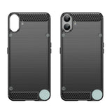 Nothing CMF Phone 1 - EIDERWOOD Brushed Carbon Fiber Fleksibelt Plastik Cover - Sort