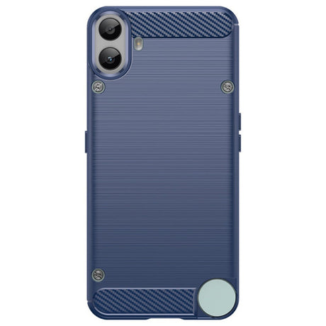 Nothing CMF Phone 1 - EIDERWOOD Brushed Carbon Fiber Fleksibelt Plastik Cover - Blå