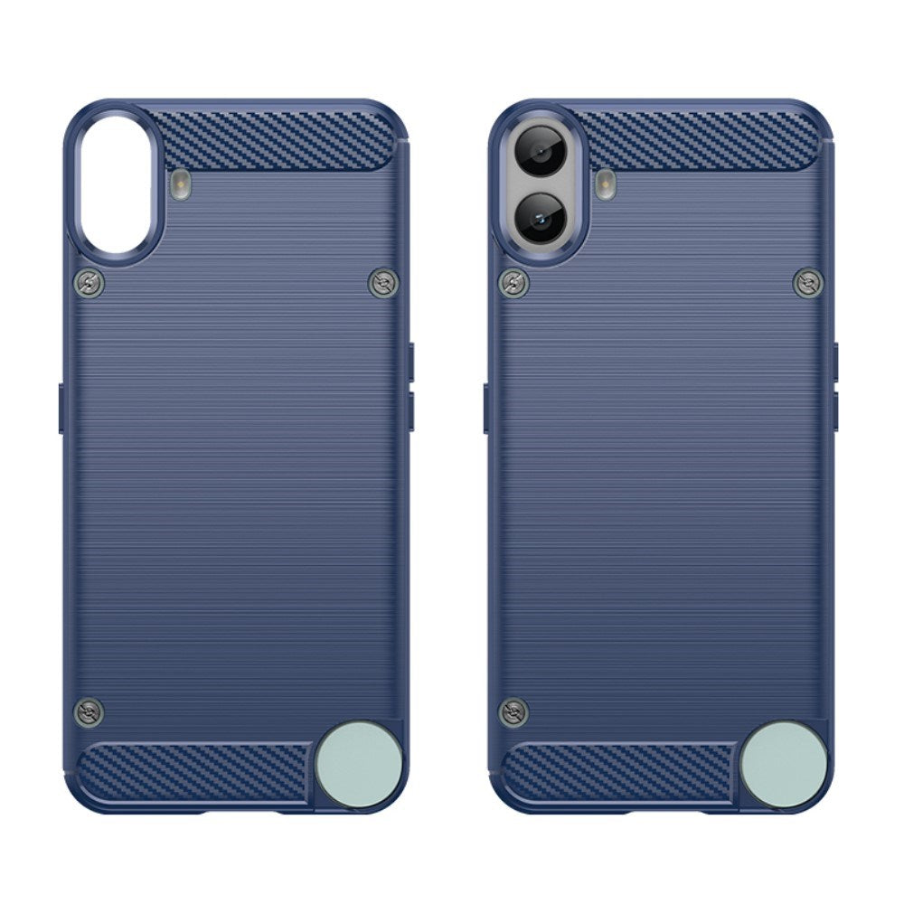 Nothing CMF Phone 1 - EIDERWOOD Brushed Carbon Fiber Fleksibelt Plastik Cover - Blå