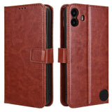 Nothing CMF Phone 1 - EIDERWOOD Kunstlæder Flip Cover m. Strop - Brun