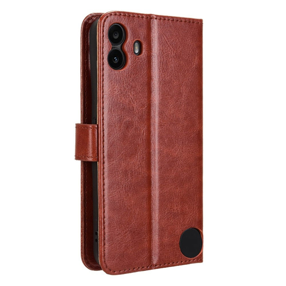 Nothing CMF Phone 1 - EIDERWOOD Kunstlæder Flip Cover m. Strop - Brun