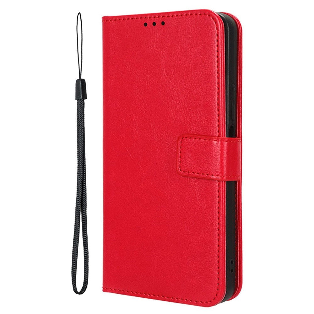 Honor 200 Smart - EIDERWOOD Kunstlæder Flip Cover m. Strop - Rød