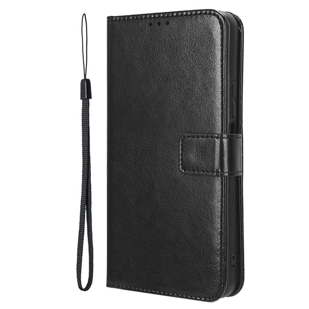 Honor 200 Smart - EIDERWOOD Kunstlæder Flip Cover m. Strop - Sort
