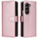 Samsung Galaxy Z Fold6 - EIDERWOOD Kunstlæder Flip Cover - Lyserød