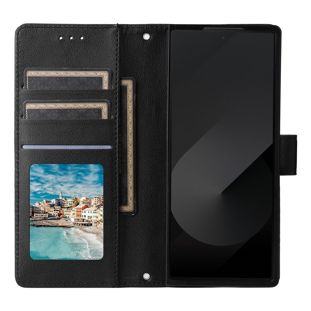 Samsung Galaxy Z Fold6 - EIDERWOOD Kunstlæder Flip Cover - Sort