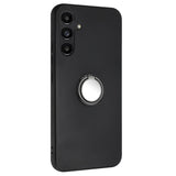 EIDERWOOD Samsung Galaxy A16 Fleksibelt Plastik Bagside Cover m. Magnetisk Ring Kickstand - Sort m. Sort Ring