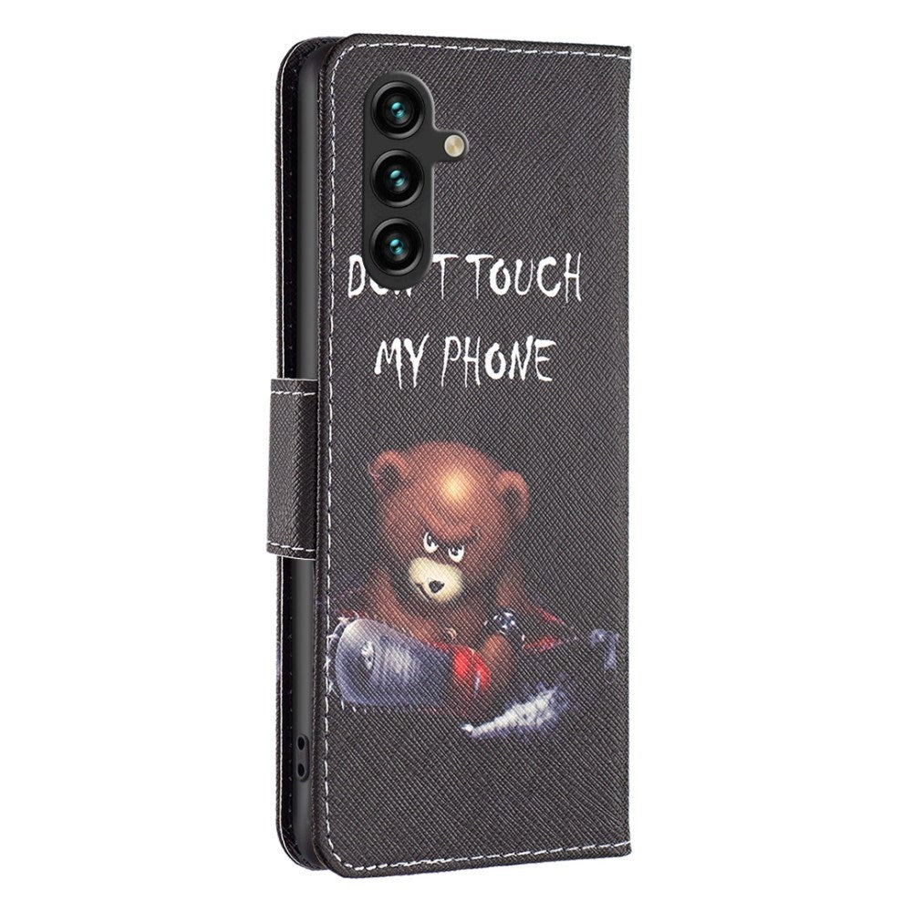 EIDERWOOD Samsung Galaxy A16 Læder Flip Cover m. Pung & Print - Bjørn