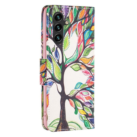 EIDERWOOD Samsung Galaxy A16 Læder Flip Cover m. Pung & Print - Træ