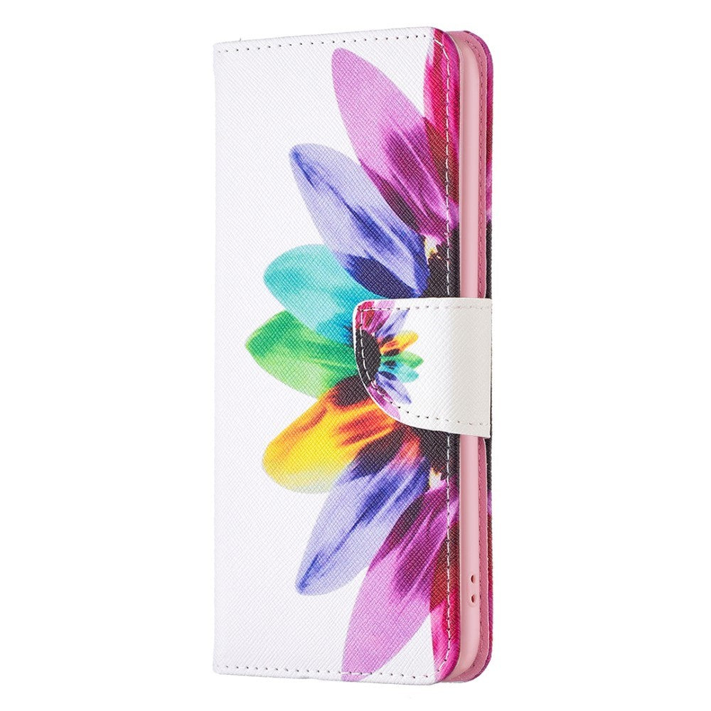 EIDERWOOD Samsung Galaxy A16 Læder Flip Cover m. Pung & Print - Farverig Blomst