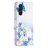 EIDERWOOD Samsung Galaxy A16 Læder Flip Cover m. Pung & Print - Sommerfugl & Blomster