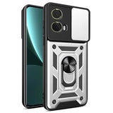 EIDERWOOD Motorola Moto G85 (5G) Håndværker Bagside Cover m. Magnetisk Kickstand & Cam Slider - Sølv