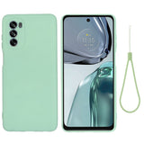 Motorola Moto G62 Liquid Silikone Bagside Cover m. Strop - Grøn