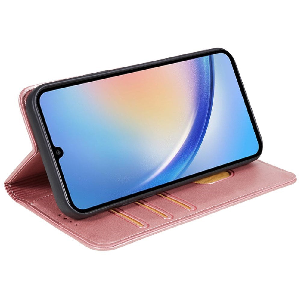 EIDERWOOD Samsung Galaxy A16 (4G/5G) Flip Cover m. Pung - Kunst Læder - Rose Gold