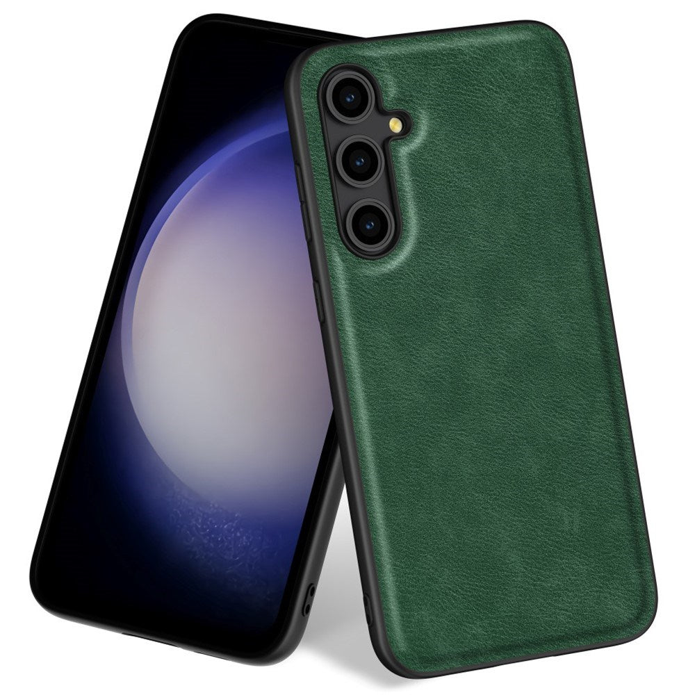 EIDERWOOD Samsung Galaxy A16 Kunstlæder Bagside Cover m. Fleksibel Plastik Kanter - Grøn