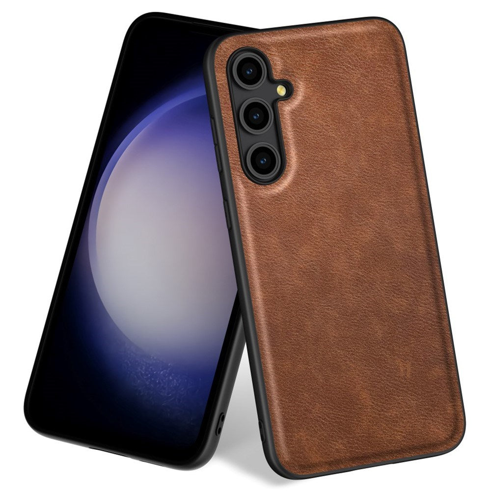EIDERWOOD Samsung Galaxy A16 Kunstlæder Bagside Cover m. Fleksibel Plastik Kanter - Brun