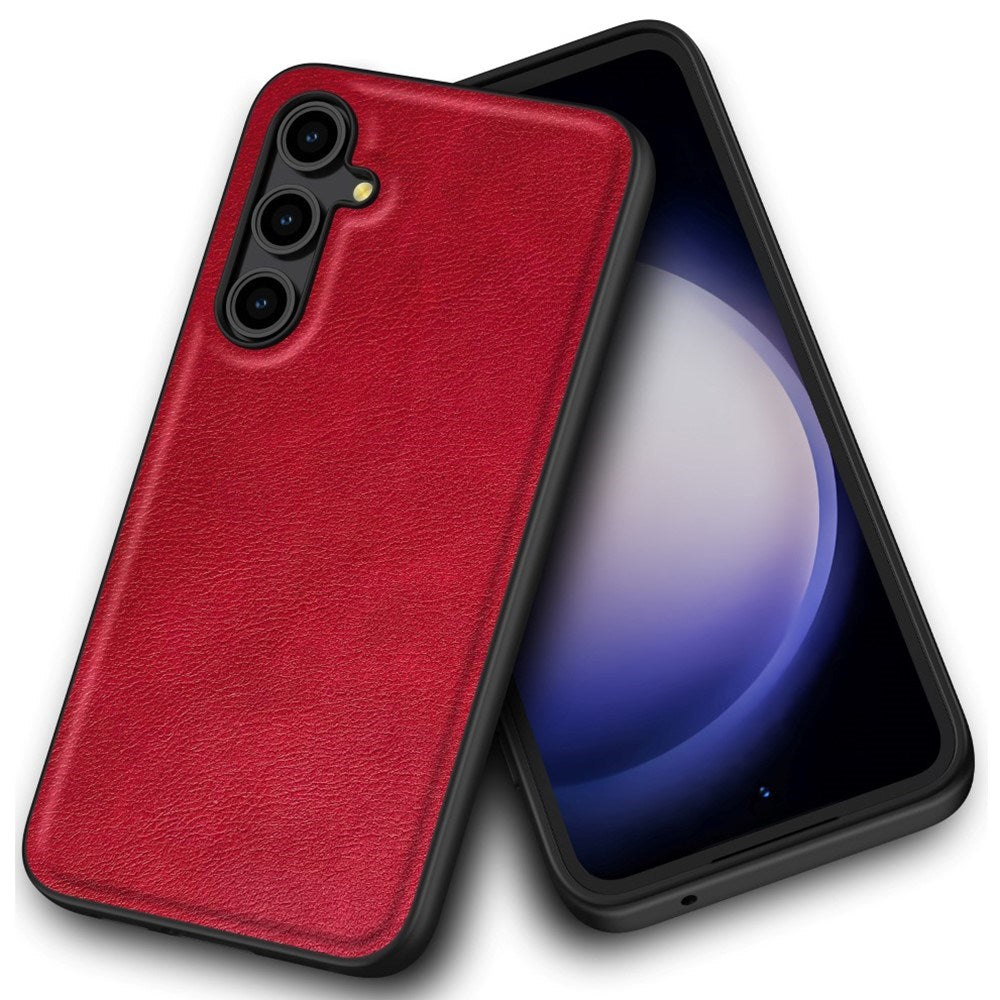 EIDERWOOD Samsung Galaxy A16 Kunstlæder Bagside Cover m. Fleksibel Plastik Kanter - Rød