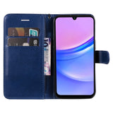 Samsung Galaxy A16 (4G/5G) PU Læder Flip Cover m. Pung og Strop - Blå