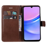 Samsung Galaxy A16 (4G/5G) PU Læder Flip Cover m. Pung og Strop - Brun