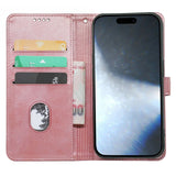 EIDERWOOD iPhone 16 Læder Flip Cover m. Ståfunktion & Pung - Rose Gold