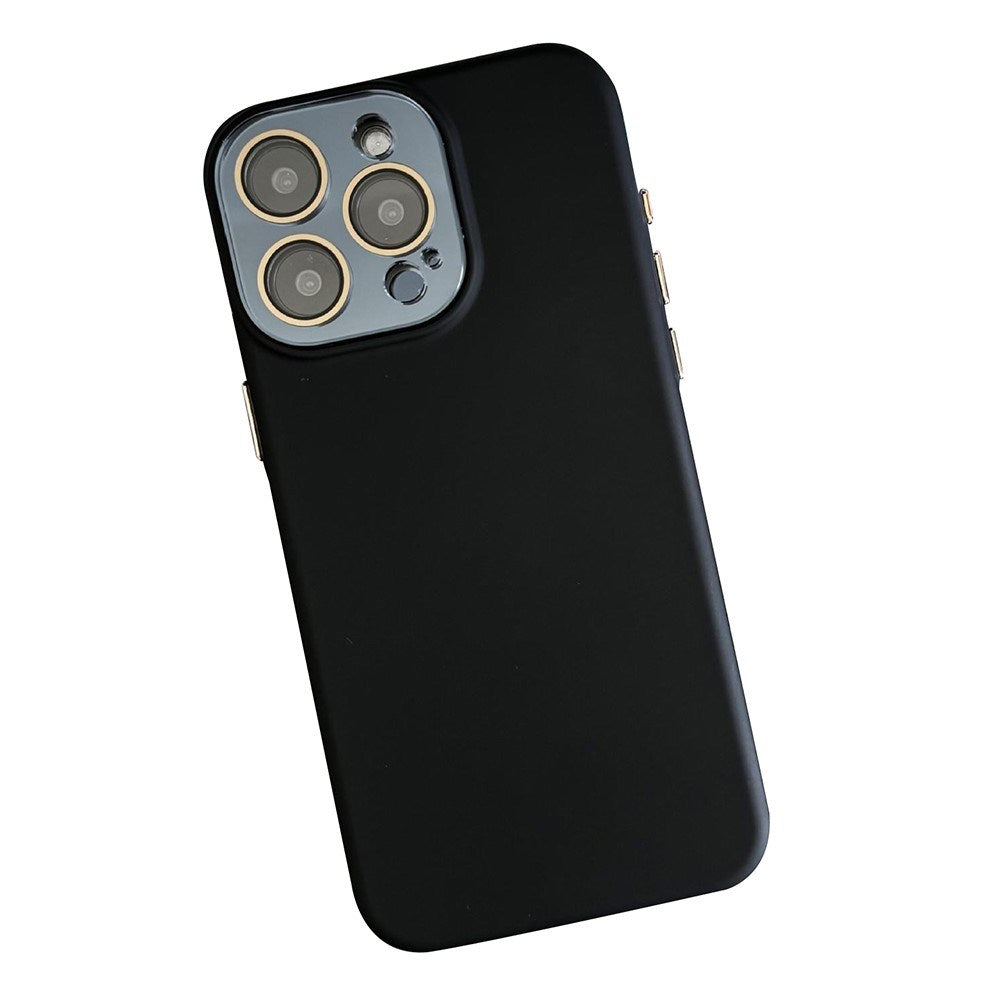 EIDERWOOD iPhone 14 Pro Silikone Bagside Cover m. Indbygget Kamerabeskyttelse - Sort