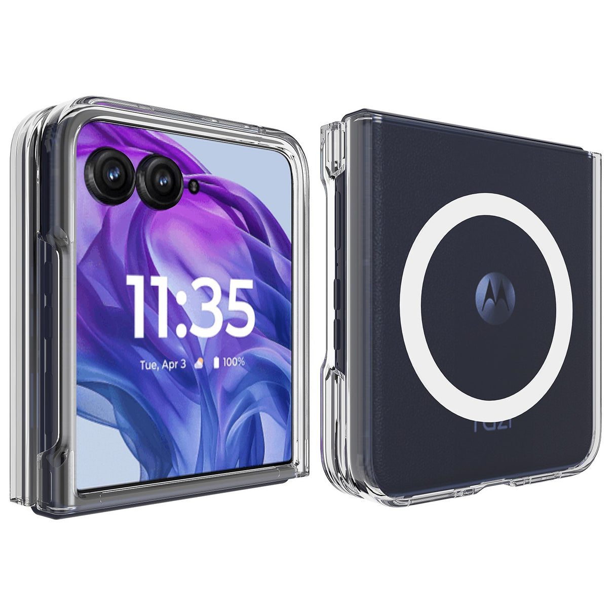 EIDERWOOD Motorola Razr 50 Ultra 5G MagSafe Kompatibel Fleksibel Plastik Cover Shockproof   - Gennemsigtig