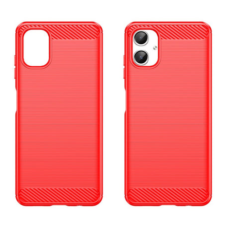 EIDERWOOD Samsung Galaxy A06 Brushed Carbon Plastik Bagside Cover - Rød