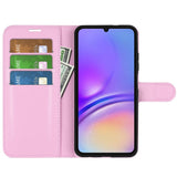 EIDERWOOD Samsung Galaxy A06 Litchi Læder Flip Cover inkl. Kortholder - Lyserød