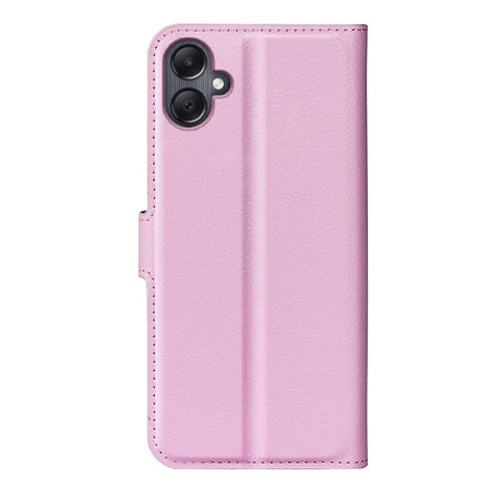 EIDERWOOD Samsung Galaxy A06 Litchi Læder Flip Cover inkl. Kortholder - Lyserød