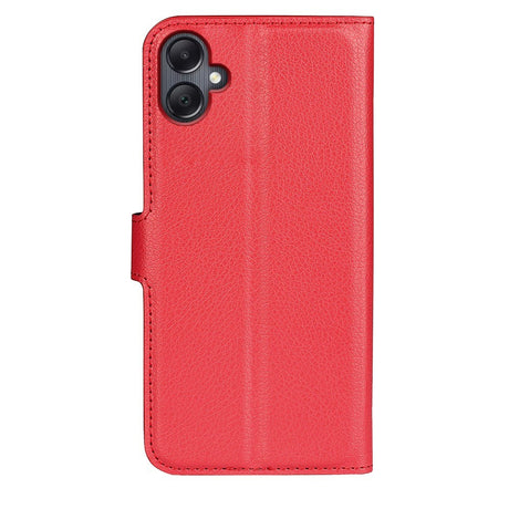 EIDERWOOD Samsung Galaxy A06 Litchi Læder Flip Cover inkl. Kortholder - Rød