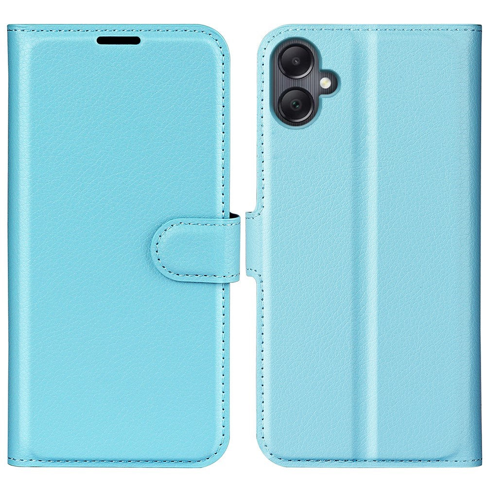 EIDERWOOD Samsung Galaxy A06 Litchi Læder Flip Cover inkl. Kortholder - Blå