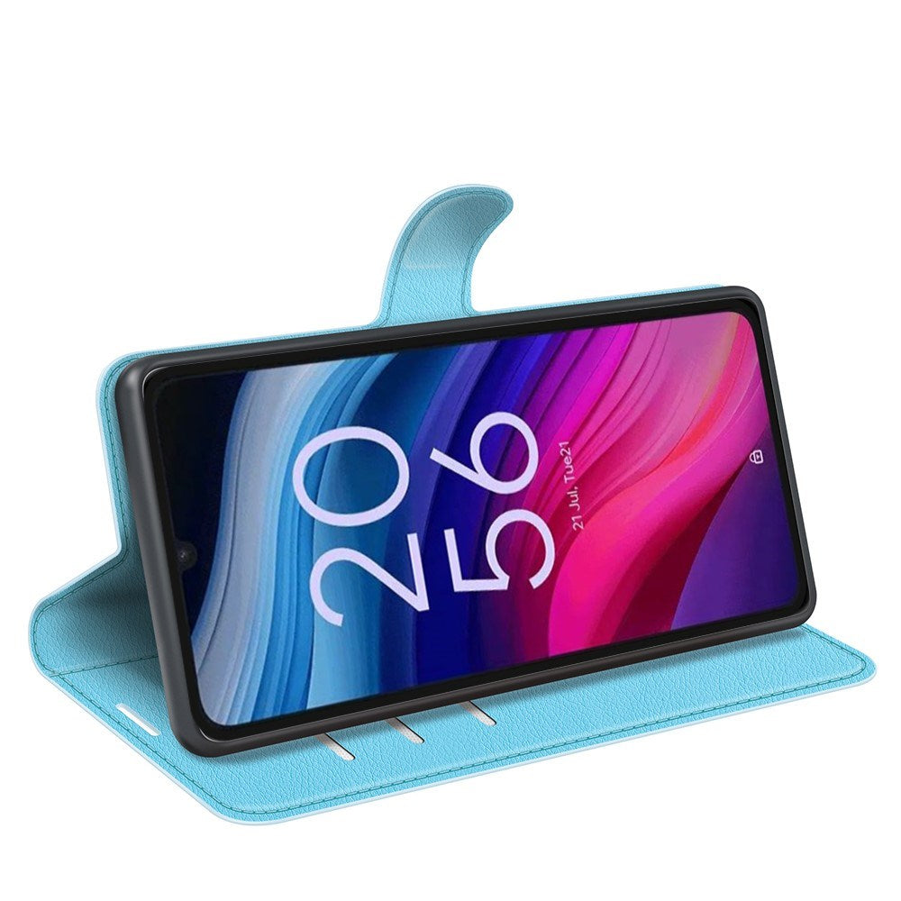 EIDERWOOD TCL 505 Kunstlæder Flip Cover m. Kortholder - Blå