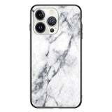 EIDERWOOD iPhone 16 Pro Max Marmor Cover m. Glasbagside - Hvid