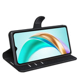 Honor X6b - EIDERWOOD Kunstlæder Flip Cover m. Kortholder & Ståfunktion - Sort