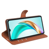 Honor X6b - EIDERWOOD Kunstlæder Flip Cover m. Kortholder & Ståfunktion - Brun