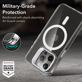 iPhone 16 Pro Max ESR Kickstand Hybrid Bagside Cover - MagSafe Kompatibel - Gennemsigtig / Hvid