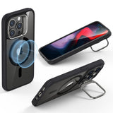 iPhone 16 Pro Max ESR Kickstand Hybrid Bagside Cover - MagSafe Kompatibel - Gennemsigtig / Sort