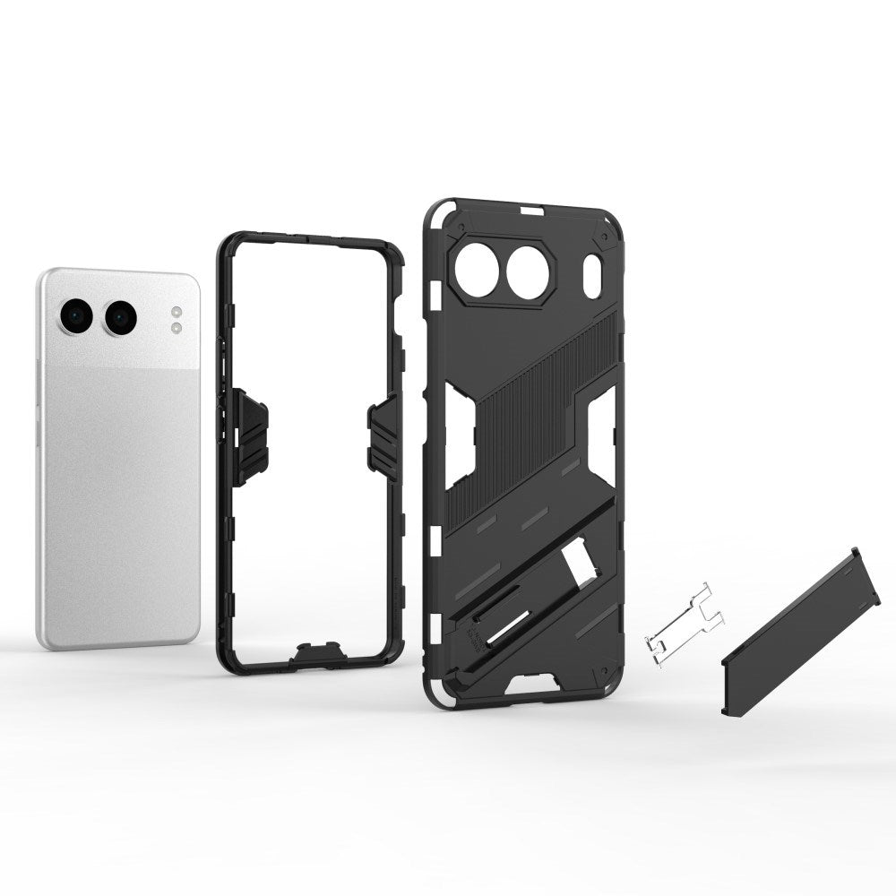 EIDERWOOD OnePlus Nord 4 (5G) Hybrid Håndværker Bagside Cover m. Kickstand - Sort