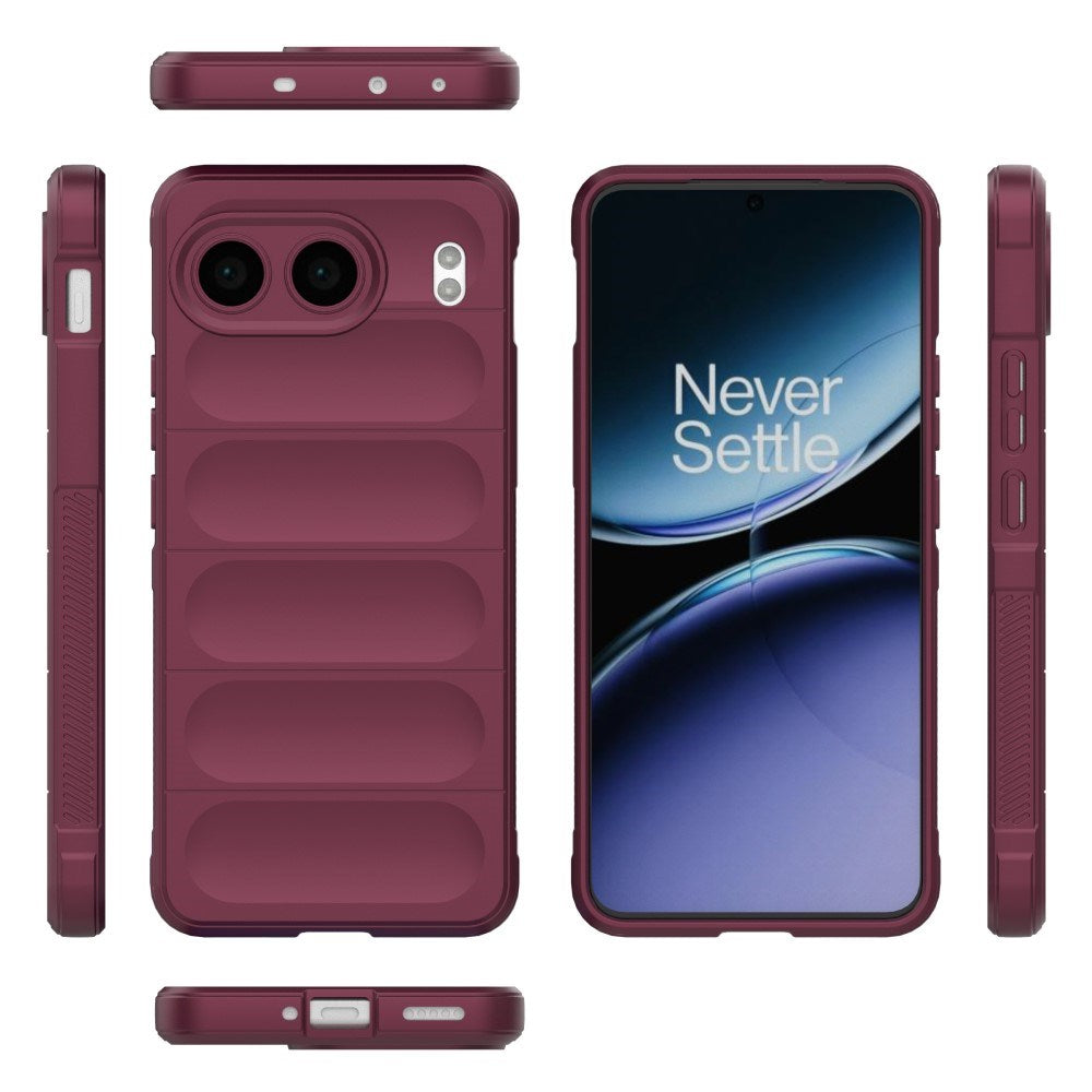 EIDERWOOD OnePlus Nord 4 (5G) Fleksibelt Plastik Bagside Cover - Mørkerød