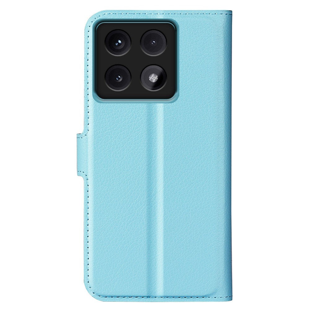 EIDERWOOD Xiaomi 14T Pro Litchi Læder Flip Cover m. Pung - Blå