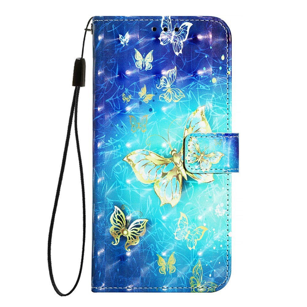 EIDERWOOD OnePlus Nord CE4 Lite (5G) Kunstlæder Flip Cover m. Pung og Strop - Gyldne Sommerfugle