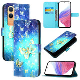 EIDERWOOD OnePlus Nord CE4 Lite (5G) Kunstlæder Flip Cover m. Pung og Strop - Gyldne Sommerfugle