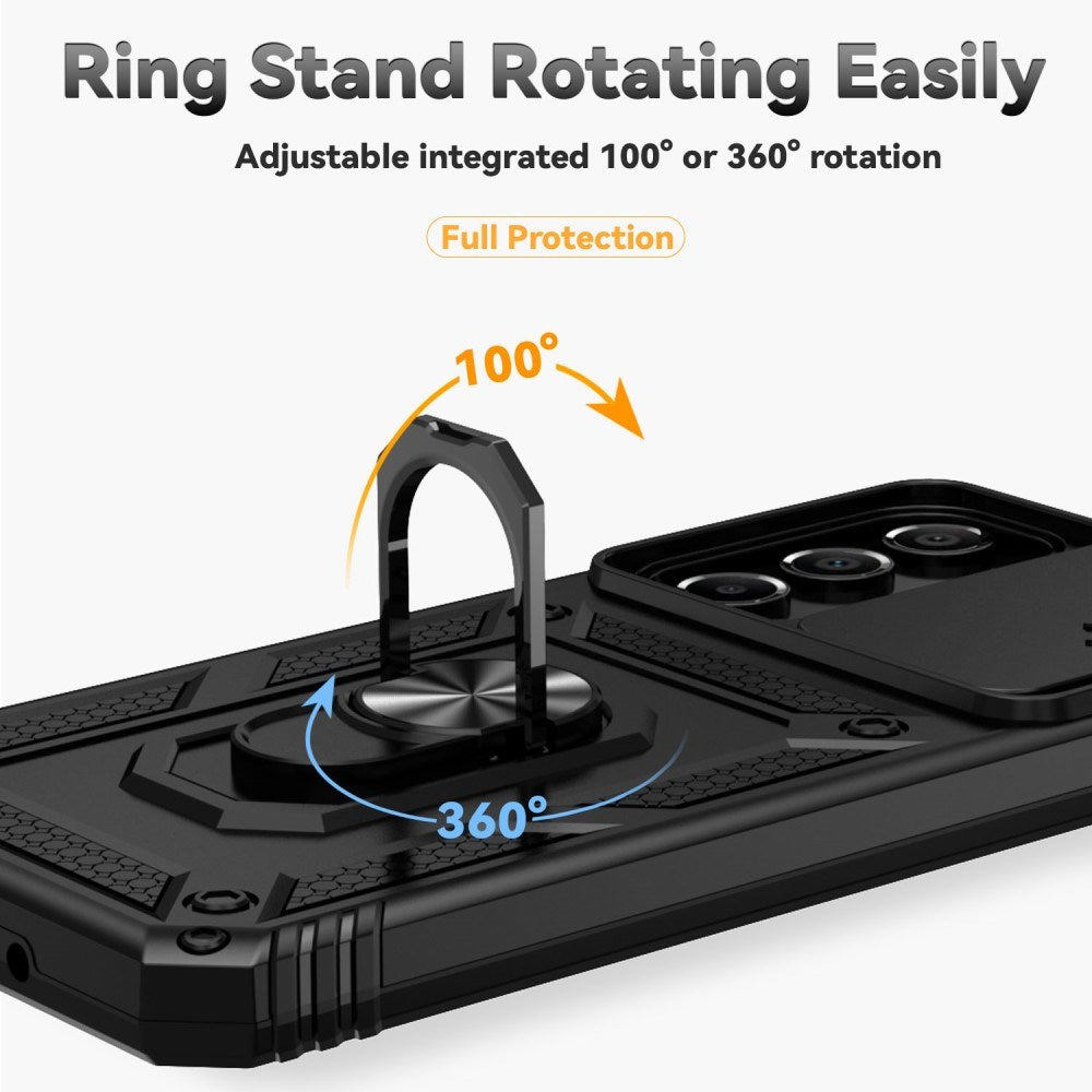 EIDERWOOD Samsung Galaxy A16 (4G/5G) Håndværker Bagside Cover m. Magnetisk Kickstand & Cam Slider - Sort