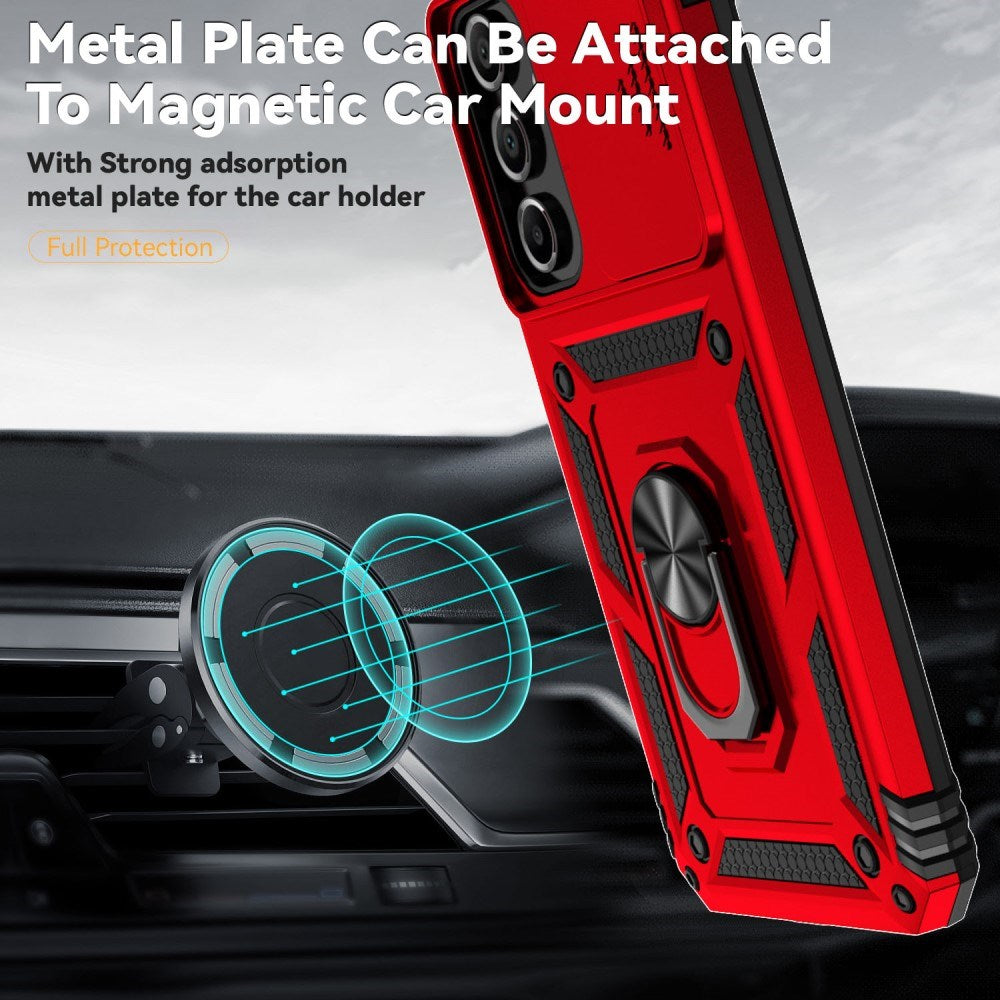EIDERWOOD Samsung Galaxy A16 (4G/5G) Håndværker Bagside Cover m. Magnetisk Kickstand & Cam Slider - Rød