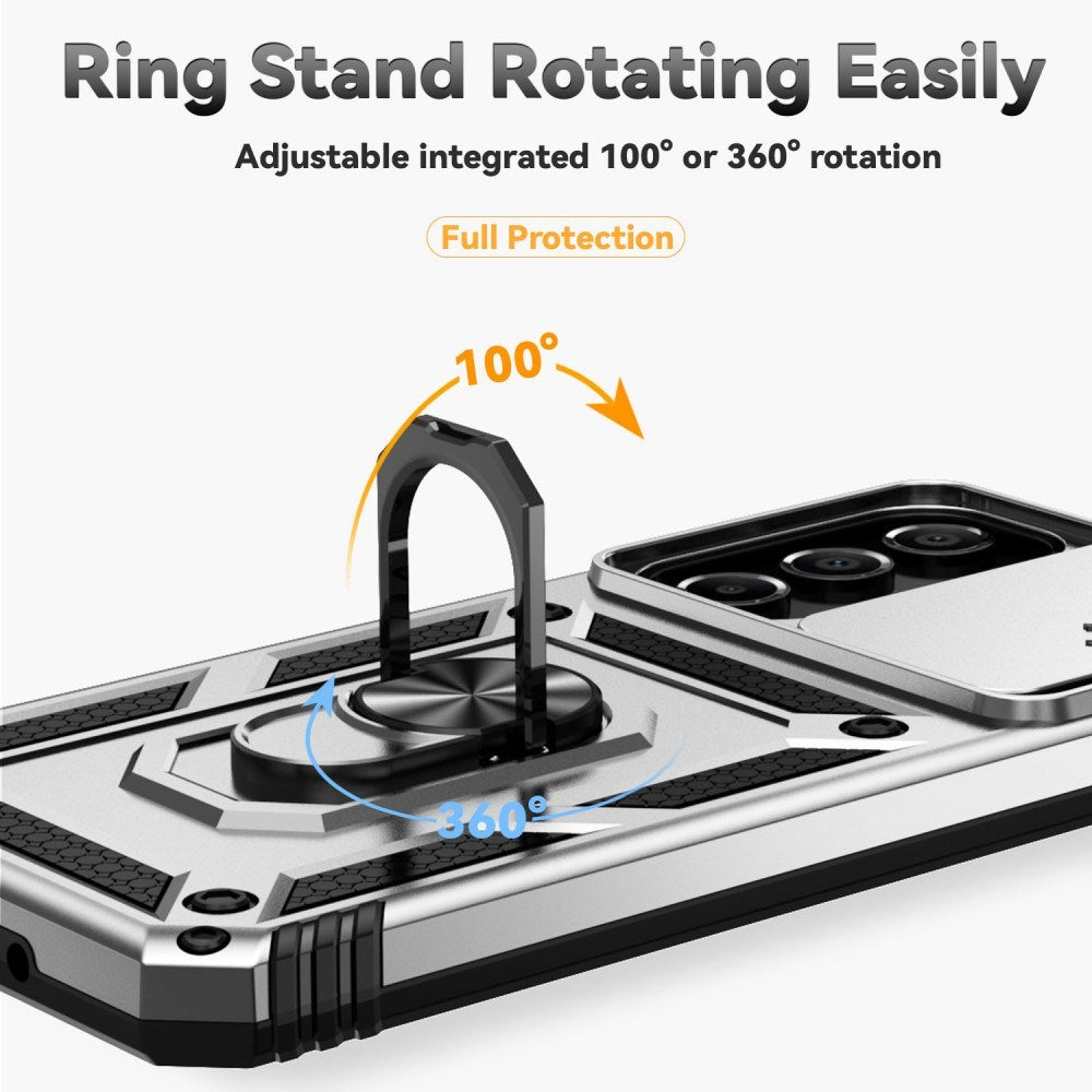 EIDERWOOD Samsung Galaxy A16 (4G/5G) Håndværker Bagside Cover m. Magnetisk Kickstand & Cam Slider - Sølv